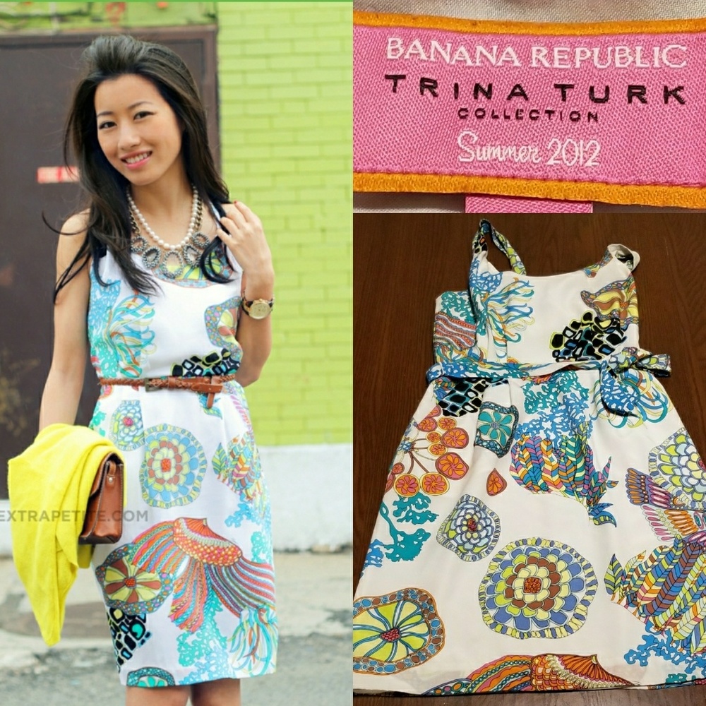 Rare Banana Republic Trina Turk silk dress e105